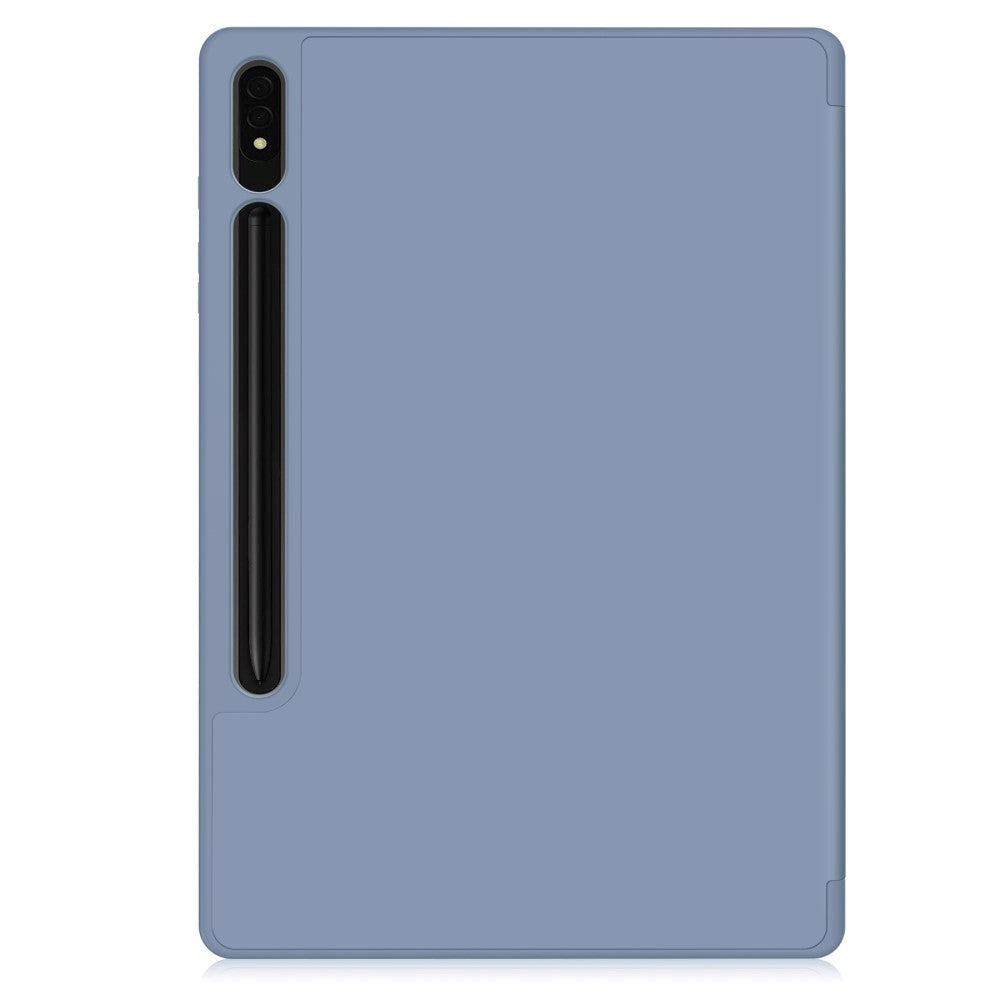 Samsung Galaxy Tab S9+ (Plus) Magnetic Tri-Fold Leather Case w. Stand - Blue