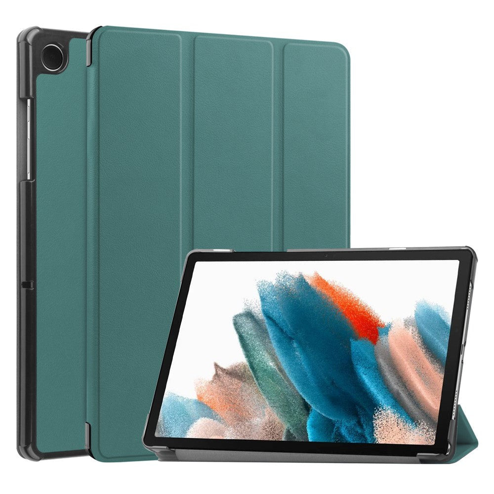 Samsung Galaxy Tab A9 Tri-Fold Leather Case w. Stand - Green