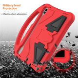 EIDERWOOD Samsung Galaxy Tab S9 / S8 / S7 Kids Case with Handle & Stand Function - Red