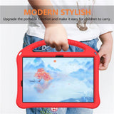 EIDERWOOD Samsung Galaxy Tab S9 / S8 / S7 Kids Case with Handle & Stand Function - Red