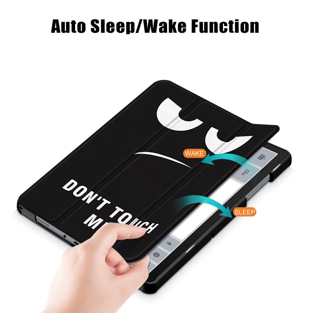 Samsung Galaxy Tab A9+ (Plus) Tri-Fold PU Flip Case with Sleep / Wake-up Function - "Don't Touch Me"