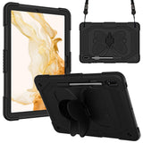 Samsung Galaxy Tab S9+ (Plus) Kids Case - Butterfly Kickstand Case - Black