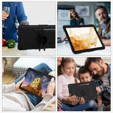 Samsung Galaxy Tab S9 Kids Case - Butterfly Kickstand Case - Black