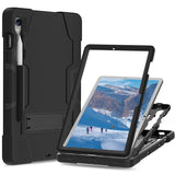 Samsung Galaxy Tab S9 / S9 FE Drop Proof Case with Penholder & Stand - Black