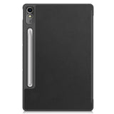 Lenovo Tab P12 Magnetic Tri-Fold Leather Case w. Stand - Black