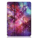 Samsung Tab S9+ (Plus) Tri-Fold PU Flip Case with Pen Holder - Transparent / Galaxy