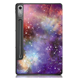 Lenovo Tab P12 Tri-Fold PU Flip Case with Pen Holder - Galaxy