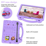EIDERWOOD Samsung Galaxy Tab S11 / S10 Lite / S10 FE / S9 FE / S9 / S8 / S7 Kids Case with Kickstand & Hand Holder - Purple