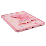 iPad 10.9" (2022) Kids Case - Butterfly Kickstand Silicone Case w. Shoulder Strap - Pink