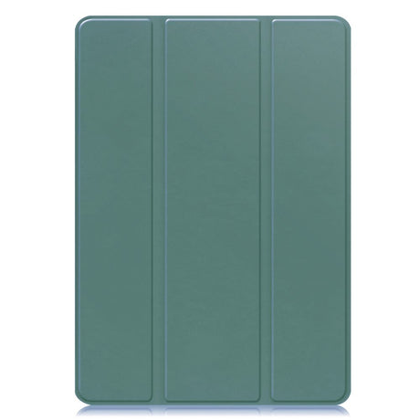 Samsung Galaxy Tab S9 FE Magnetic Tri-Fold Leather Case w. Stand - Green