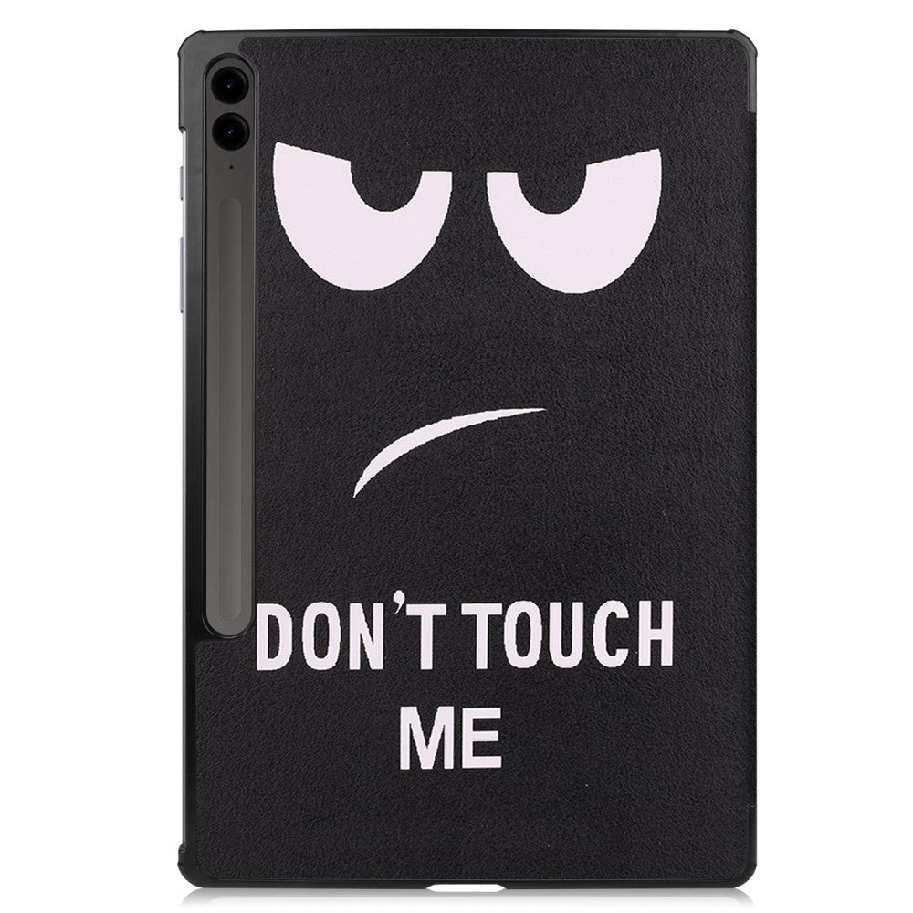 Samsung Galaxy Tab S9 FE+ (Plus) Tri-Fold PU Flip Case with Pen Holder - "Don't Touch Me"