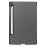 Samsung Galaxy Tab S9 FE Tri-Fold Leather Case w. Stand - Grey