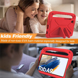 EIDERWOOD Samsung Galaxy Tab A11 / A9 Kids Case w. Kickstand - Red