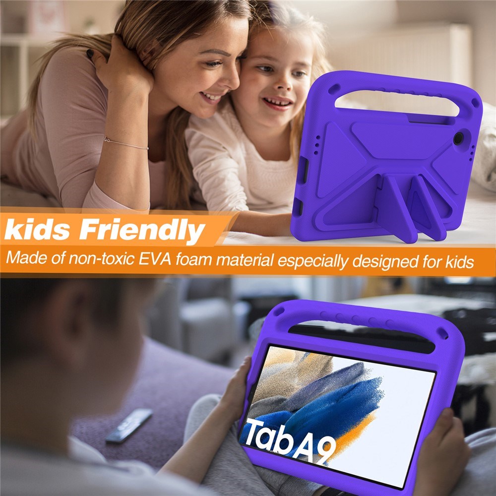 EIDERWOOD Samsung Galaxy Tab A11 / A9 Kids Case w. Kickstand - Purple