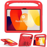 EIDERWOOD Xiaomi Redmi Pad SE Anti-Drop Tablet Case with Handle and Kickstand - Red