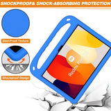 EIDERWOOD Xiaomi Redmi Pad SE Anti-Drop Tablet Case with Handle and Kickstand - Blue