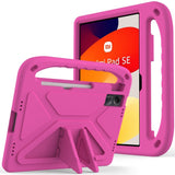 EIDERWOOD Xiaomi Redmi Pad SE Anti-Drop Tablet Case with Handle and Kickstand - Pink