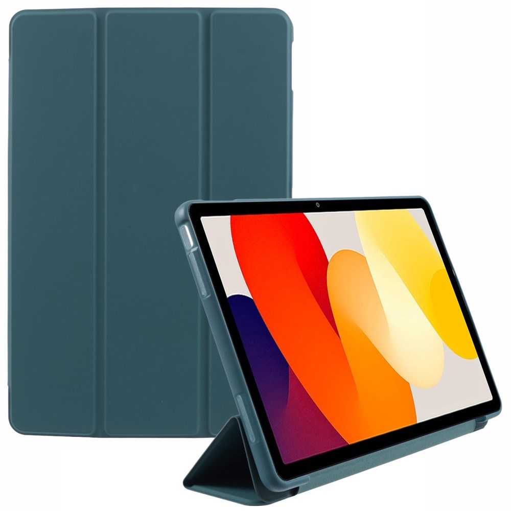 EIDERWOOD Xiaomi Redmi Pad SE Tri-Fold Artificial Leather Case - Dark Green