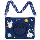 iPad 10.9" (2022) Children's Case - Astronaut Case w. Stand & Shoulder Strap - Dark Blue