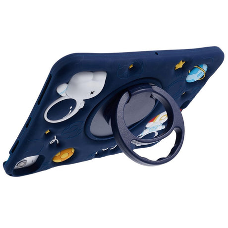 iPad Air (2022 / 2020) Children's Case - Astronaut Case w. Stand & Shoulder Strap - Dark Blue