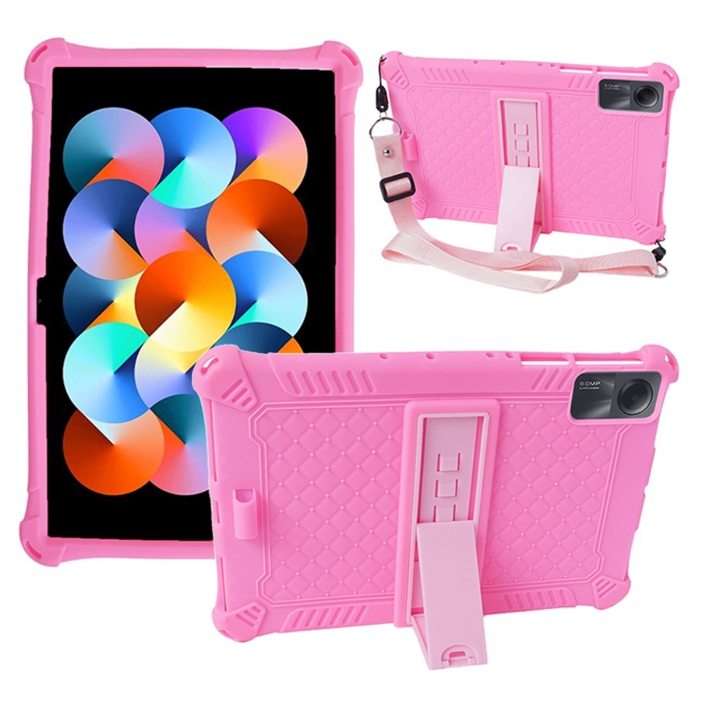 EIDERWOOD Xiaomi Redmi Pad SE Hybrid Case w. Stand Function & Shoulder Strap - Pink