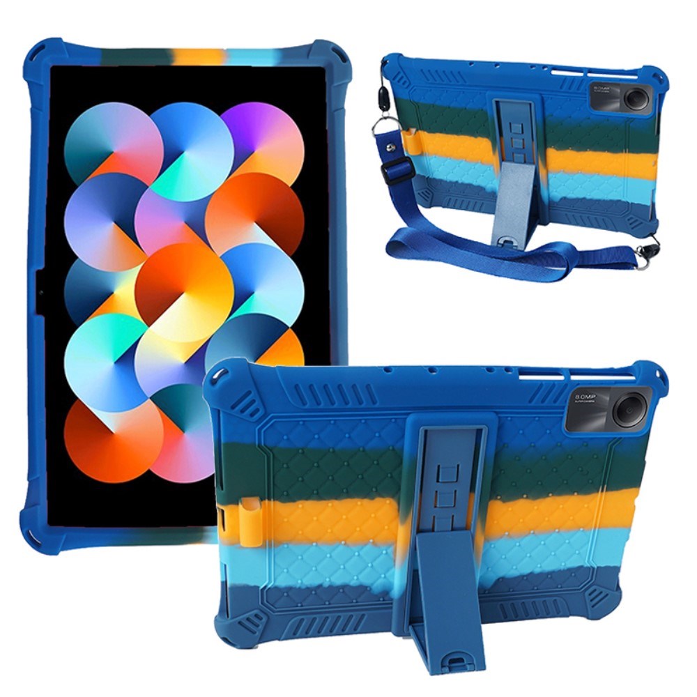 EIDERWOOD Xiaomi Redmi Pad SE Hybrid Case w. Stand Function & Shoulder Strap - Dark Blue