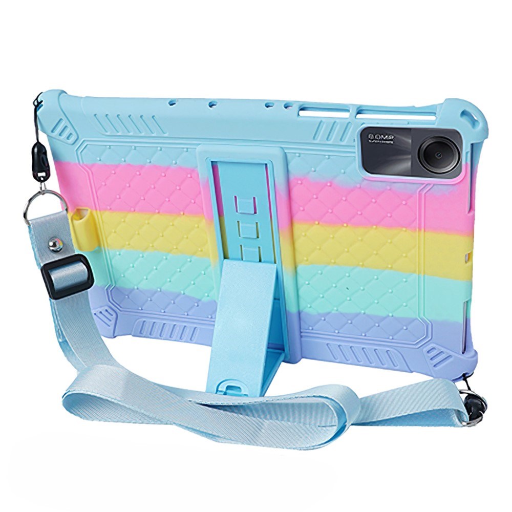 EIDERWOOD Xiaomi Redmi Pad SE Hybrid Case w. Stand Function & Shoulder Strap - Rainbow