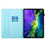 iPad 10.9" (2022) Faux Leather Case w. Kickstand & Card Holder - Waves