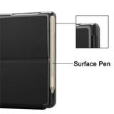 EIDERWOOD Microsoft Surface Go 4 Faux Leather Flip Case - Black