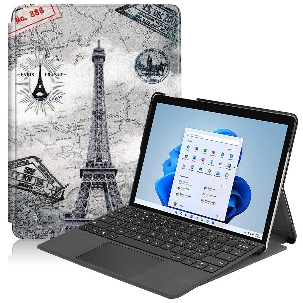 EIDERWOOD Microsoft Surface Go 4 Flip Case w. Standing Function - The Eiffel Tower