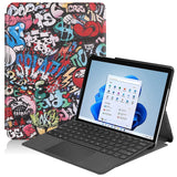 EIDERWOOD Microsoft Surface Go 4 Flip Case w. Standing Function - Graffiti