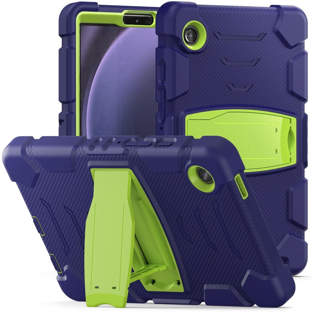 Samsung Galaxy Tab A9 Tough Case w. Kickstand - Navy Blue / Green