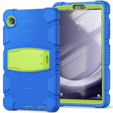 Samsung Galaxy Tab A9 Tough Case w. Kickstand - Blue / Green