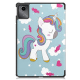 EIDERWOOD Lenovo Tab M11 Tri-Fold PU Flip Case with Sleep / Wake-up Function - Unicorn