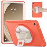 Samsung Galaxy Tab A9+ (Plus) Tough Case w. Handholder & Kickstand - Orange