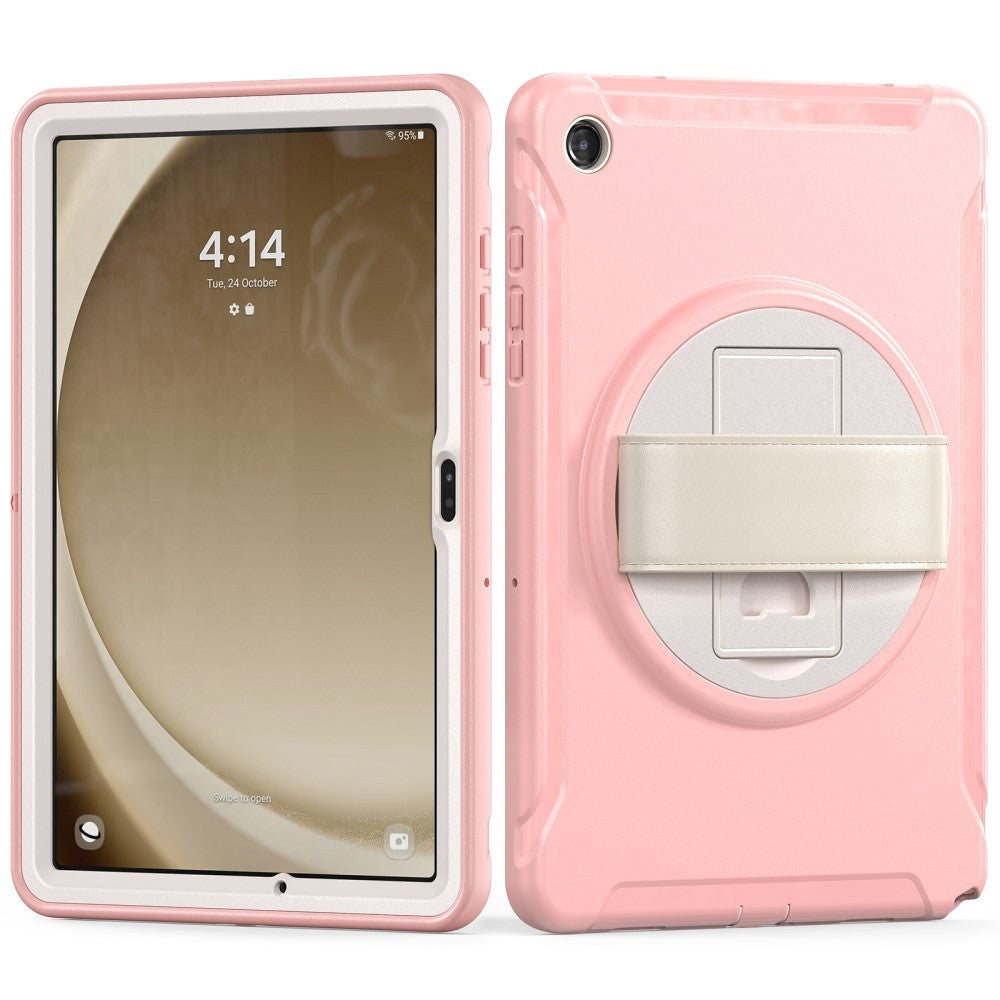 Samsung Galaxy Tab A9+ (Plus) Tough Case w. Handholder & Kickstand - Pink