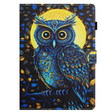 iPad 10.9" ( 2022) Faux Leather Case w. Kickstand & Card Holder - Owl