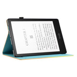 Amazon Kindle Paperwhite 5 11th Generation (2021) Leather Case w. Kickstand & Card Holder - Black / Gold Marble