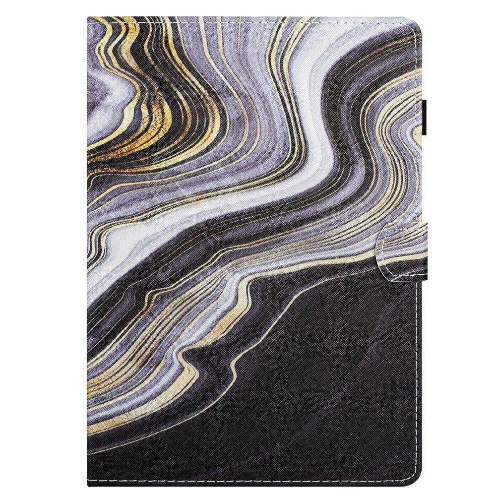 Amazon Kindle Paperwhite 5 11th Generation (2021) Leather Case w. Kickstand & Card Holder - Black / Gold Marble