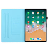 iPad 10.9" (2024/2022) Leather Case w. Kickstand & Card Holder - Green / Gold Marble