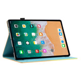 iPad 10.9" (2022) Leather Case w. Kickstand & Card Holder - Gold / Pink Marble