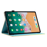 iPad Air (2022 / 2020) / Pro 11 (2022 / 2021 / 2020 / 2018) Leather Case w. Kickstand & Card Holder - Purple / Blue Marble