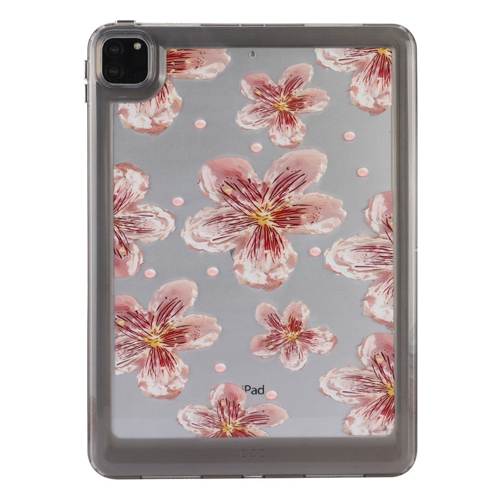 iPad Pro 11" ( 2022 / 2021 / 2020 / 2018) Flexible Plastic Case - Flowers and Pearls