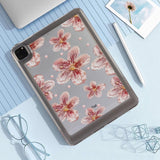 iPad Pro 11" ( 2022 / 2021 / 2020 / 2018) Flexible Plastic Case - Flowers and Pearls