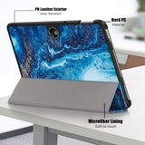 OnePlus Pad Go PU Leather Flip Case W. Kickstand & Wake-up Function - Waves