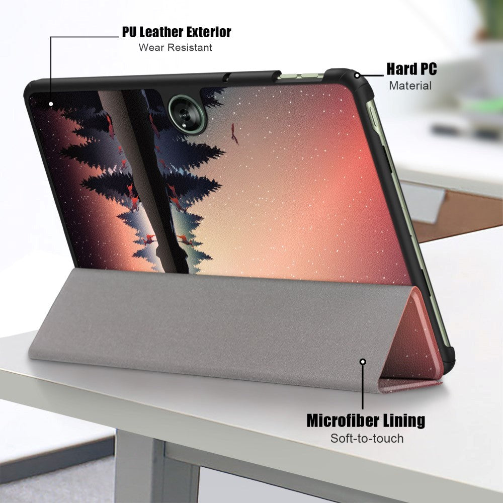 OnePlus Pad Go PU Leather Flip Case W. Kickstand & Wake-up Function - Forest