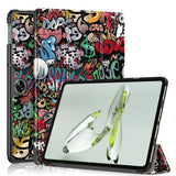 OnePlus Pad Go PU Leather Flip Case W. Kickstand & Wake-up Function - Graffiti