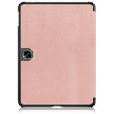 OnePlus Pad Go Tri-Fold Leather Case w. Stand - Rose Gold