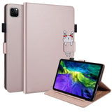 iPad Pro 11" (2022 / 2021 / 2020) Leather Flip Case w. Animal Motif - Pink