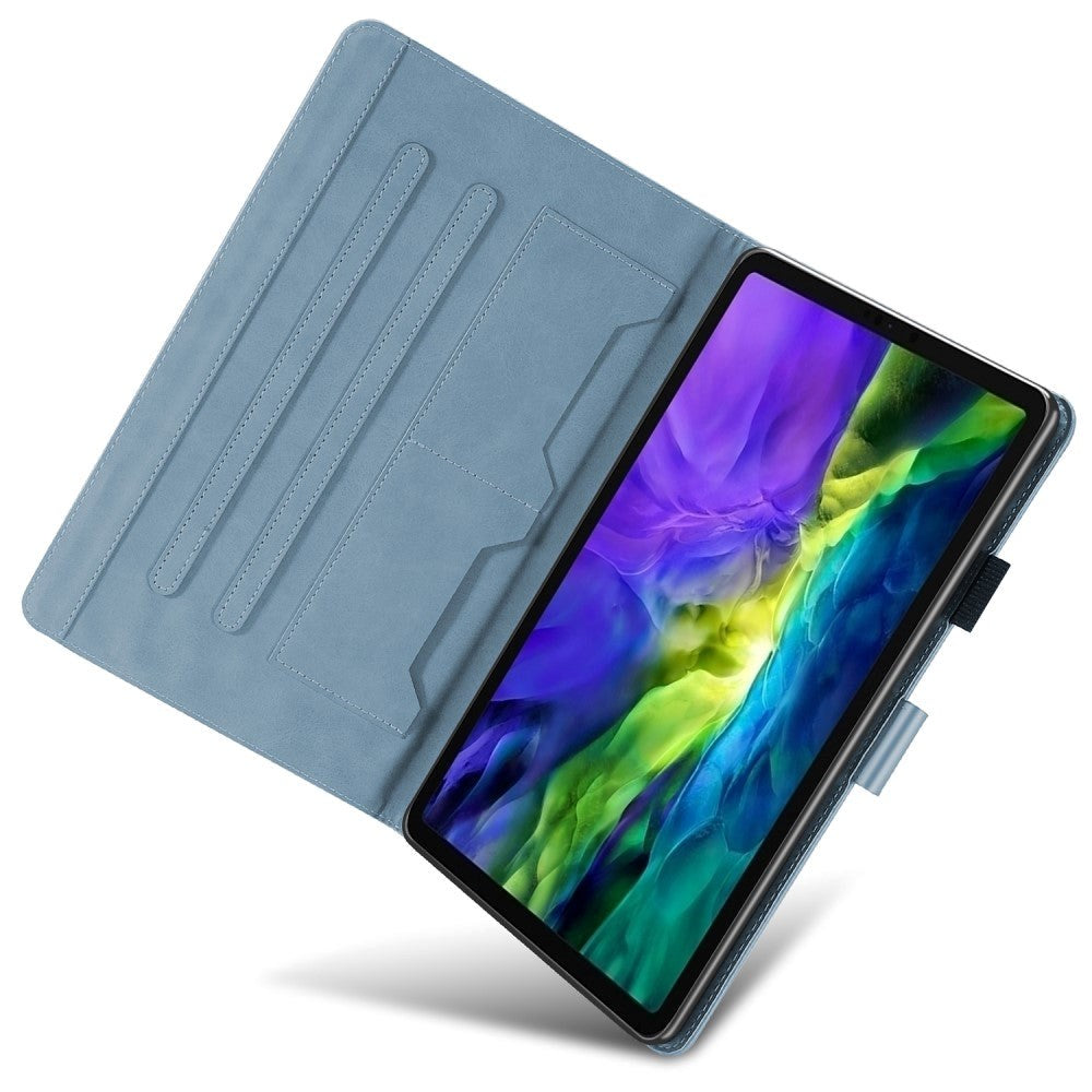 iPad Pro 11" (2022 / 2021 / 2020) Leather Flip Case w. Animal Motif - Blue